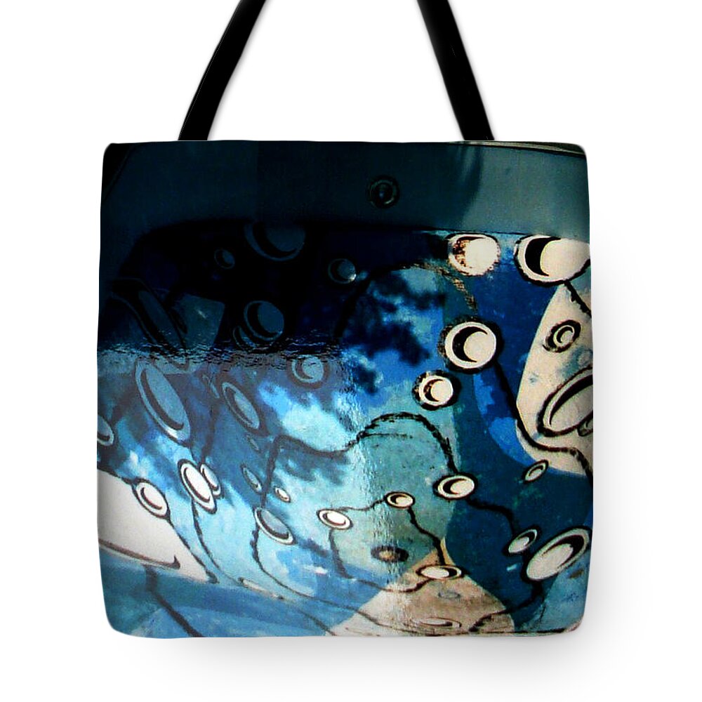 Swimming Pool Mural Tote Bag featuring the painting Swimming Pool Mural 2 by William Russell Nowicki