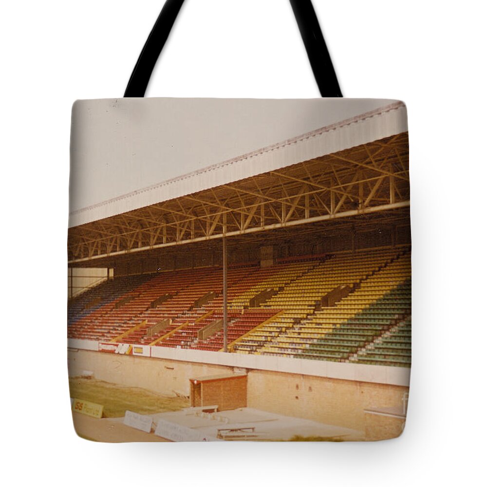  Tote Bag featuring the photograph Swindon - County Ground - Main Stand 3 - 1970s by Legendary Football Grounds