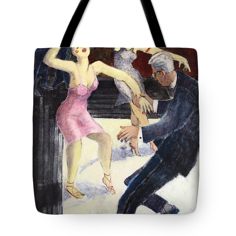 Dance Tote Bag featuring the painting Swing by Thomas Tribby