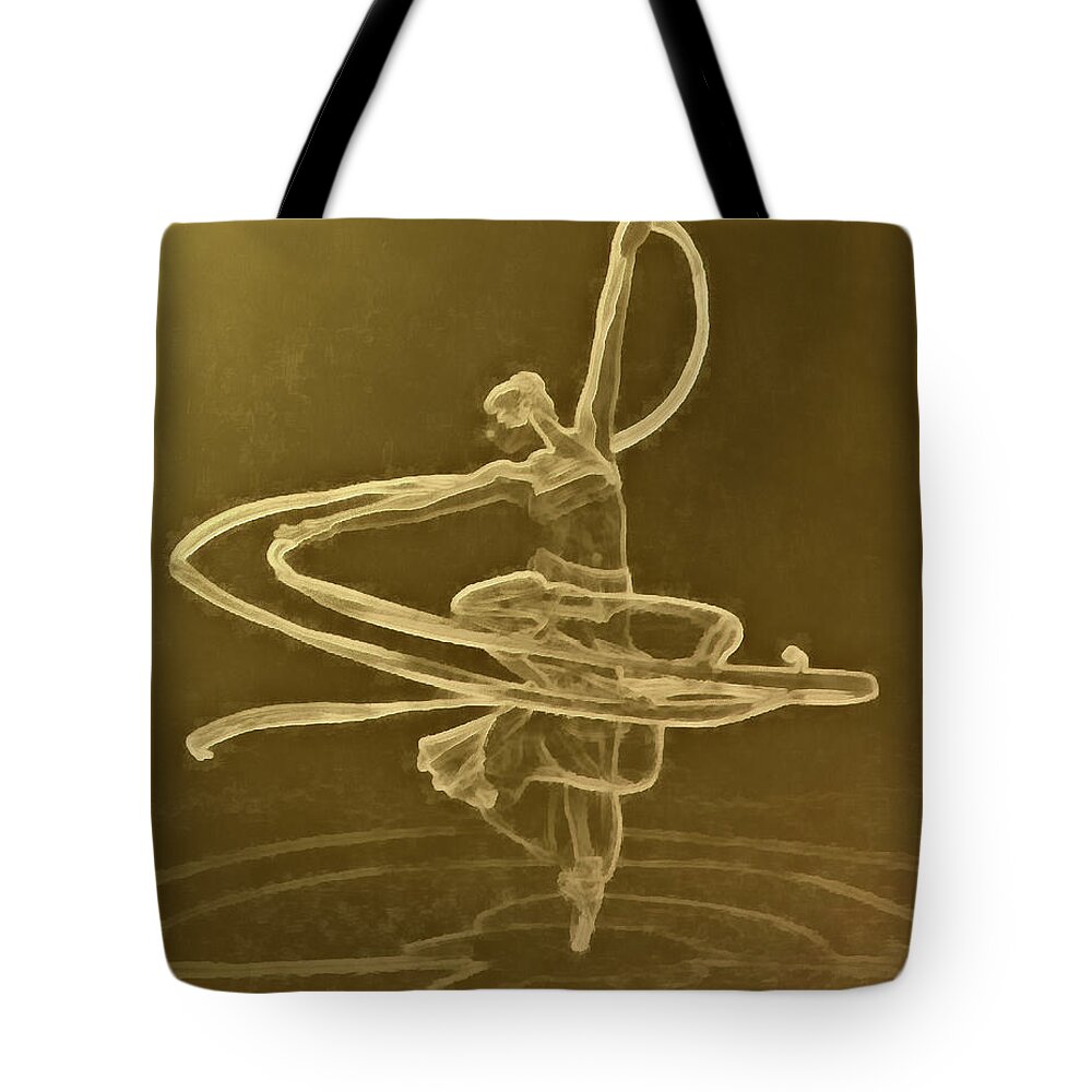 Ballet Tote Bag featuring the digital art Swirl by Humphrey Isselt