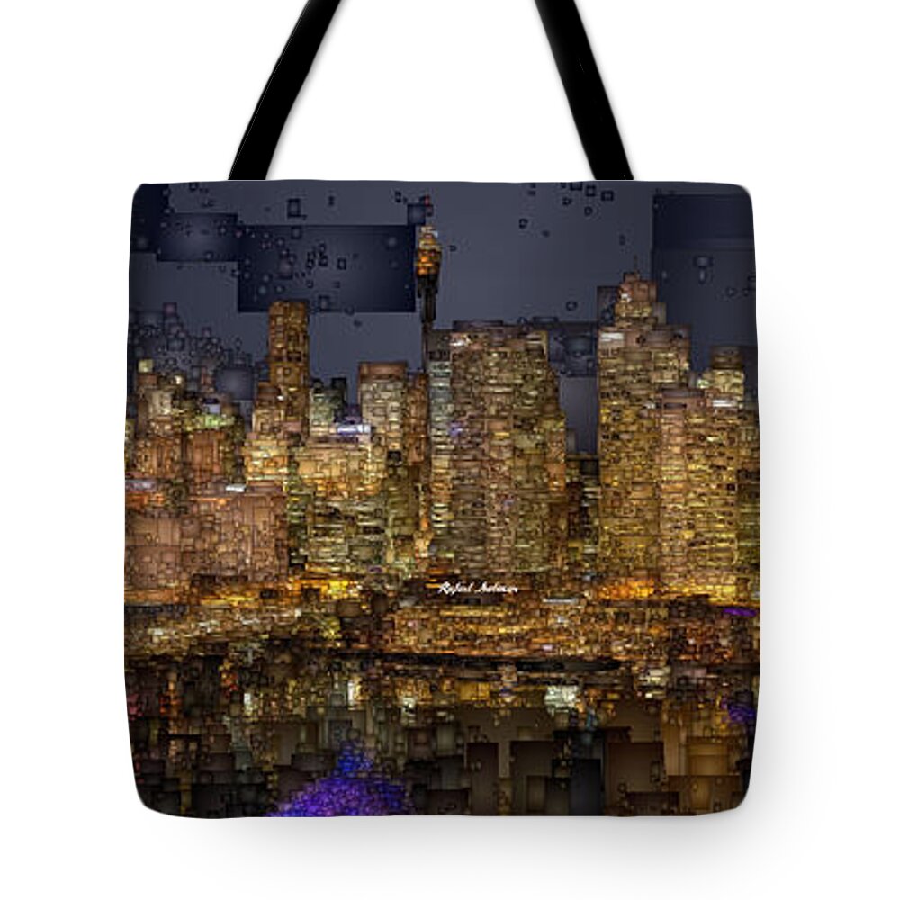 Rafael Salazar Tote Bag featuring the digital art Sydney Australia Skyline by Rafael Salazar