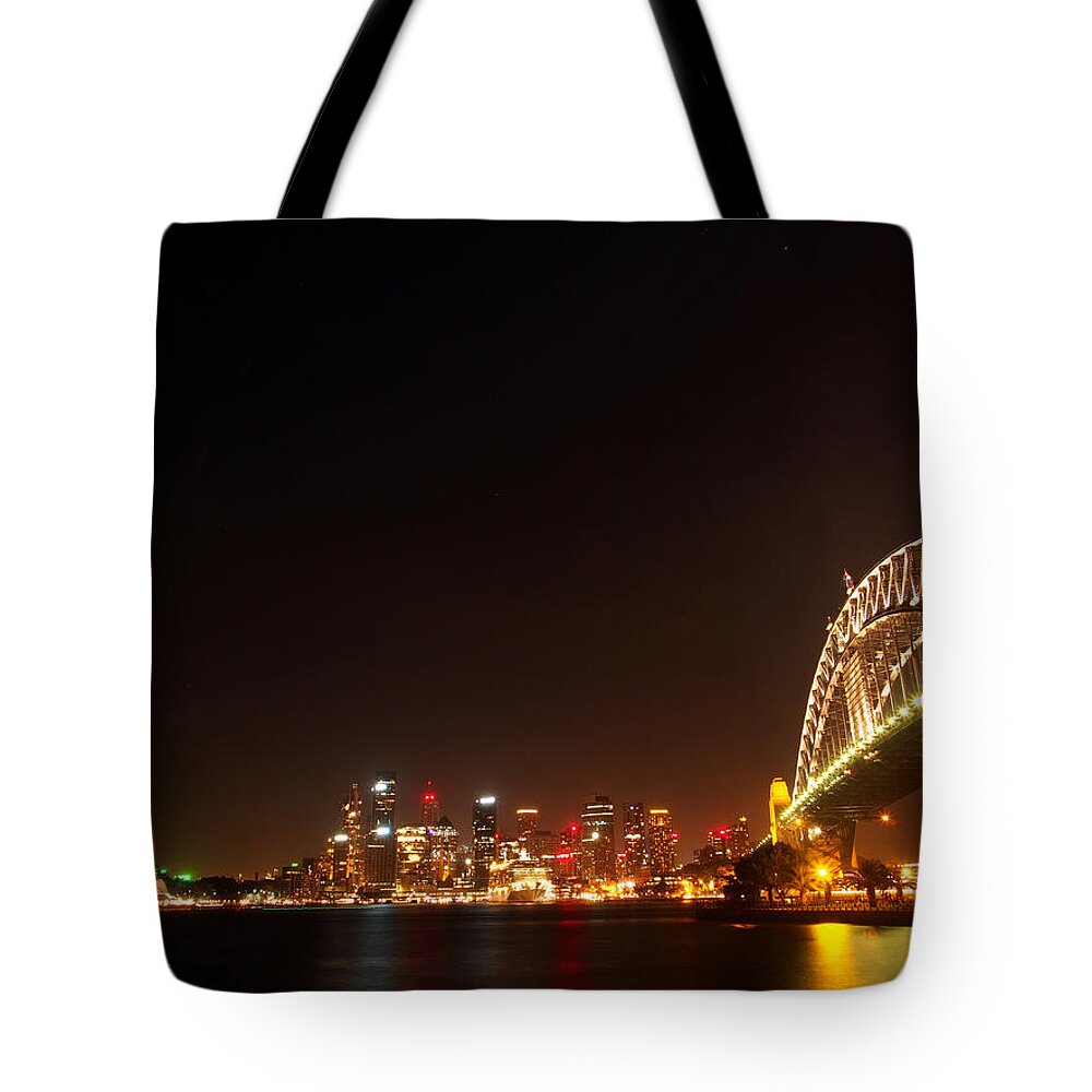 Sydney Tote Bag featuring the photograph Sydney by Night by Kaleidoscopik Photography