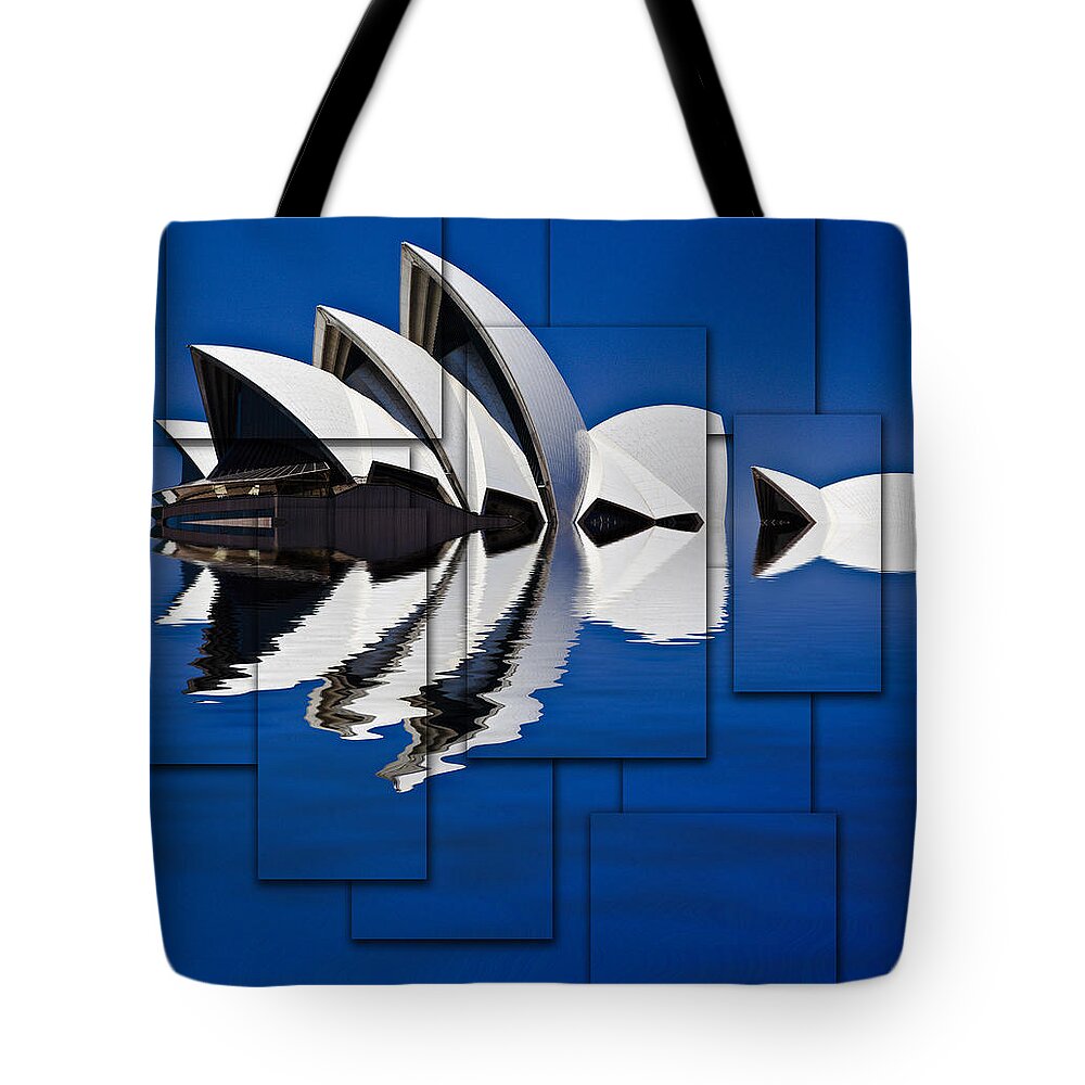 Sydney Opera House Tote Bag featuring the photograph Sydney Opera House collage by Sheila Smart Fine Art Photography