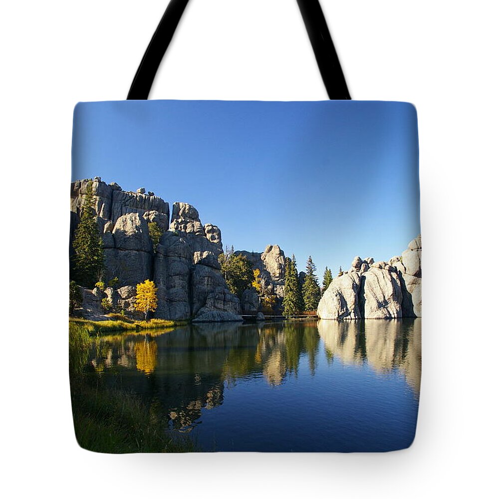 Sylvan Lake Tote Bag featuring the photograph Sylvan Lake, Custer South Dakota by Karen Cade