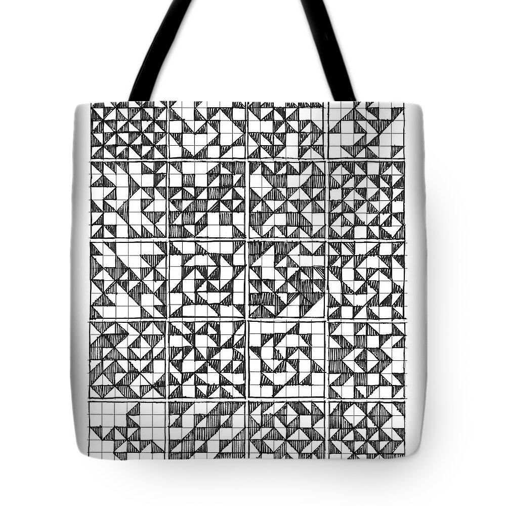 Symmetry Tote Bag featuring the drawing Symmetry by Judith Kunzle