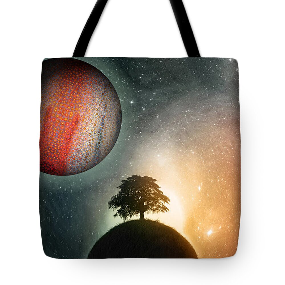 Synchronicity Tote Bag featuring the painting Synchronicity by Mindy Huntress