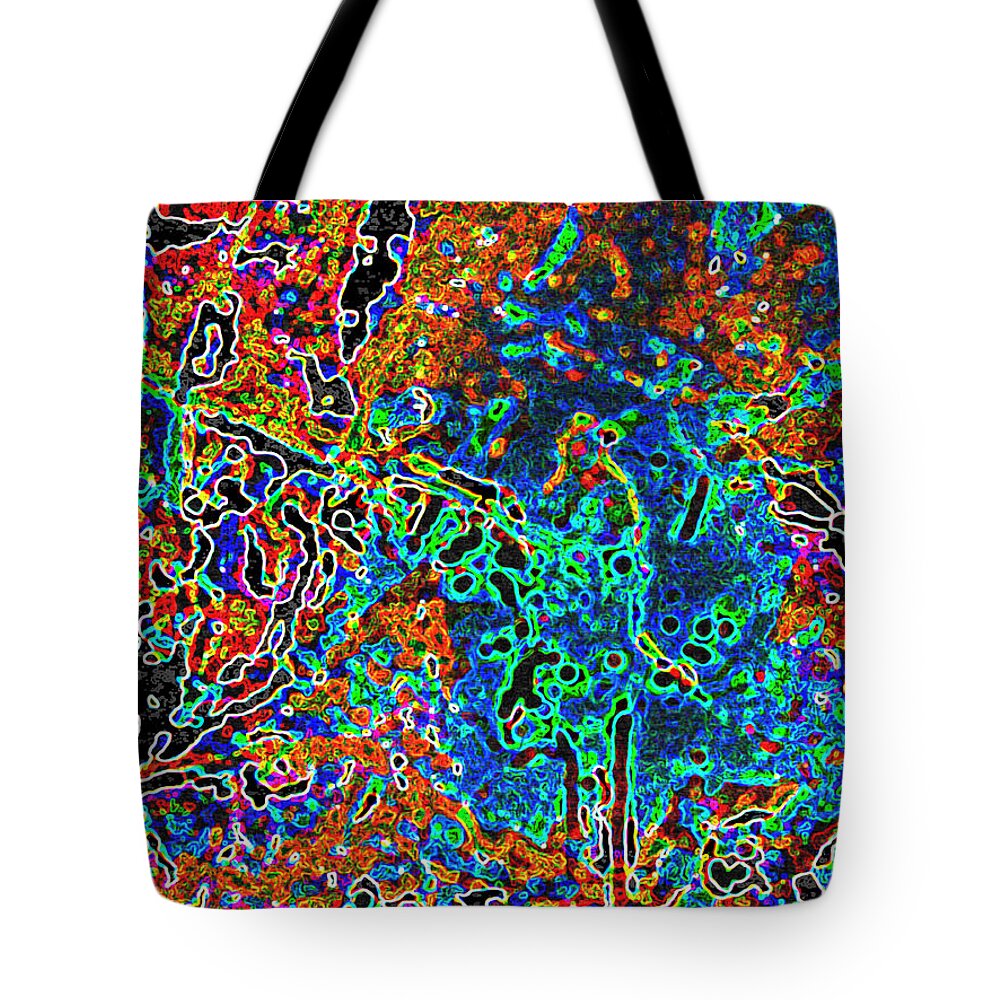 Abstract Tote Bag featuring the painting Synesthesia by Susan Esbensen