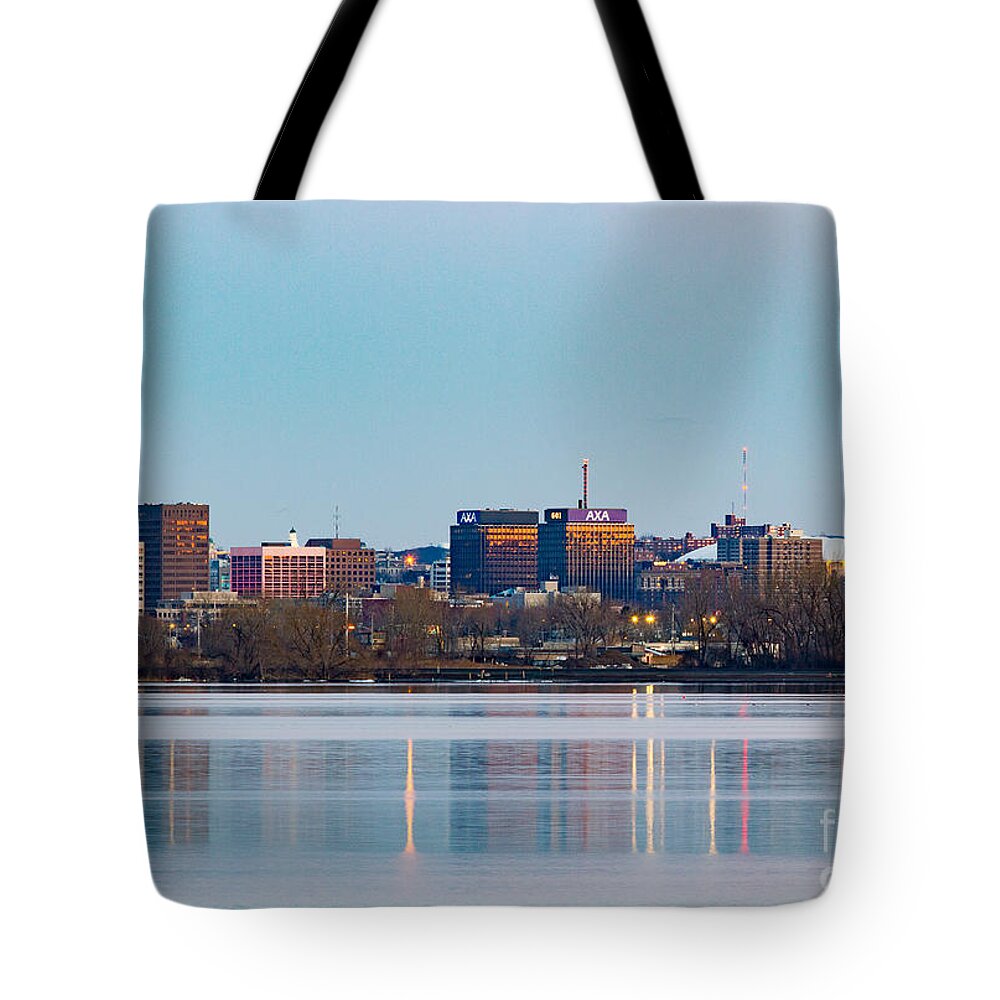 Skylines Tote Bag featuring the photograph Syracuse Skyline by Rod Best