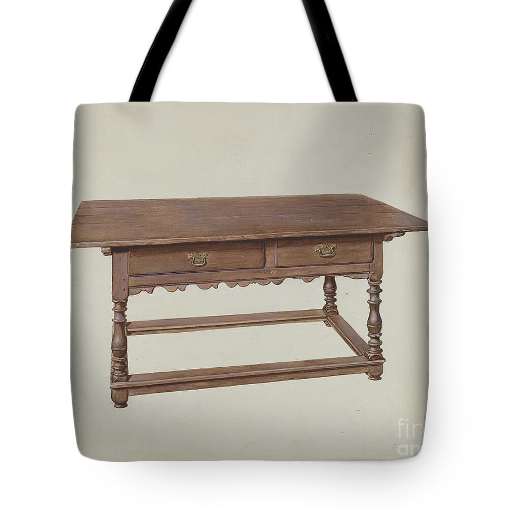  Tote Bag featuring the drawing Table by Henry Moore
