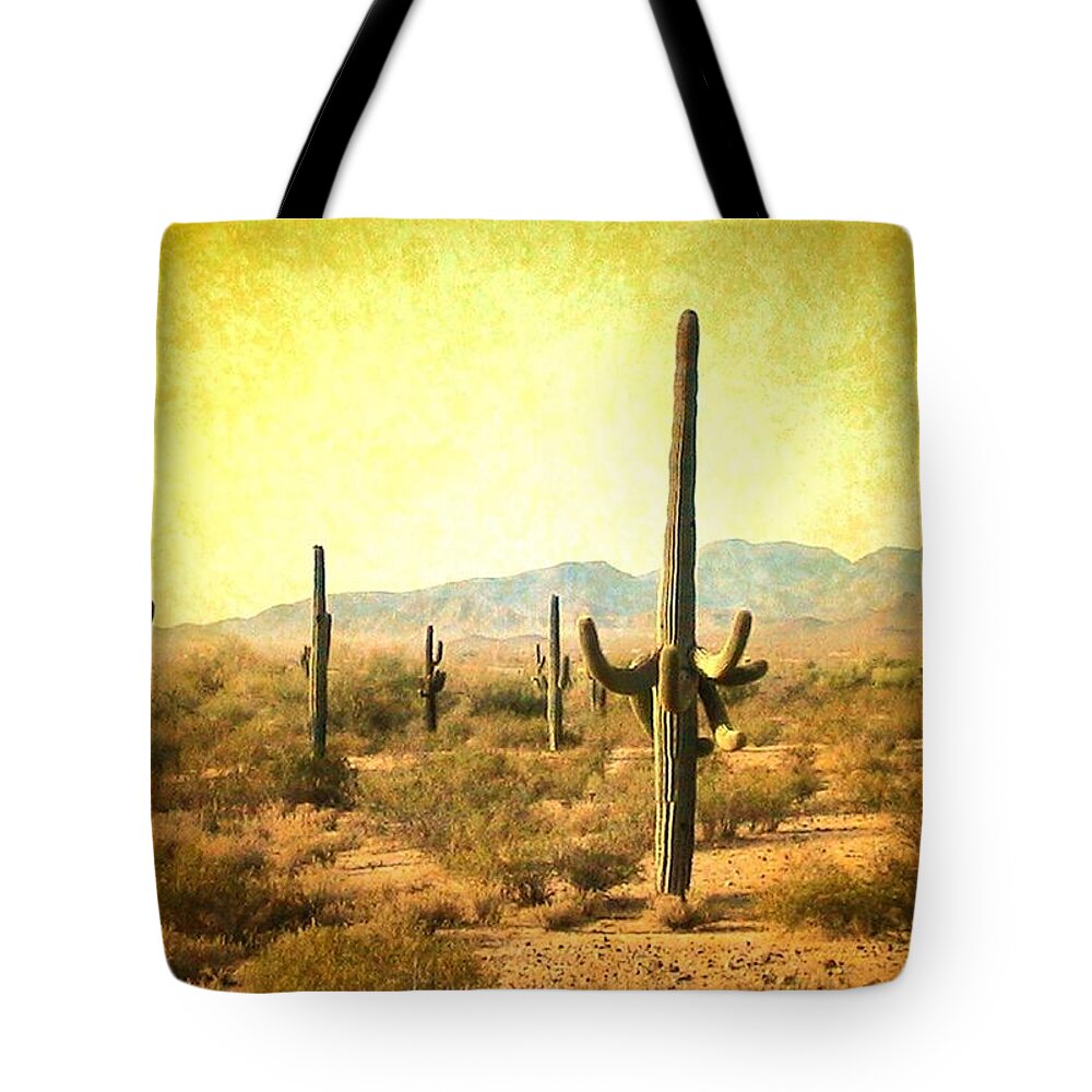 Arizona Tote Bag featuring the photograph Table Moumtain Vintage Western by Judy Kennedy