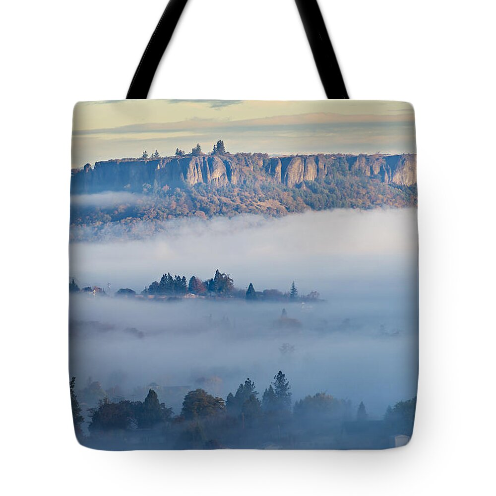 Oregon Tote Bag featuring the photograph Table Rock Morning by Dan McGeorge