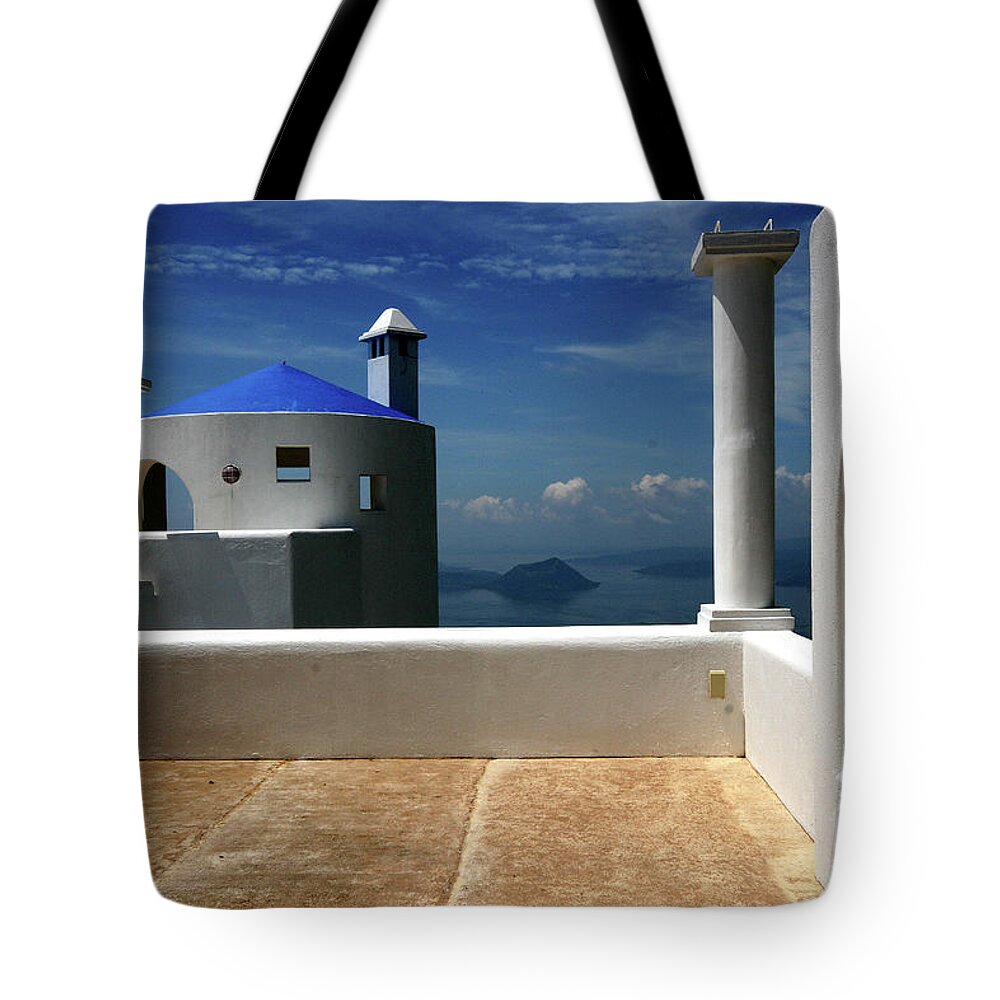  Tote Bag featuring the digital art Tagaytay by Darcy Dietrich