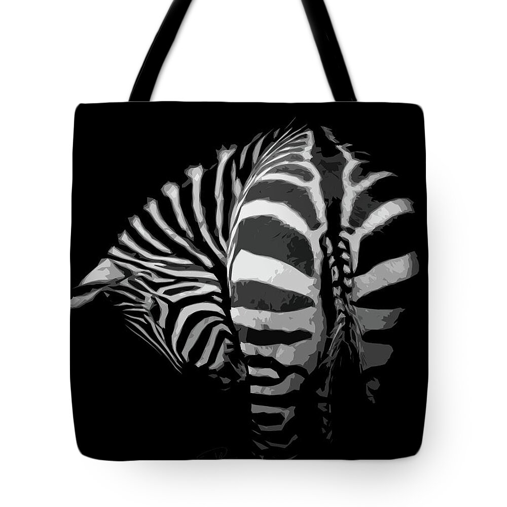 Zebra Tote Bag featuring the photograph Take a bow by Paul Neville