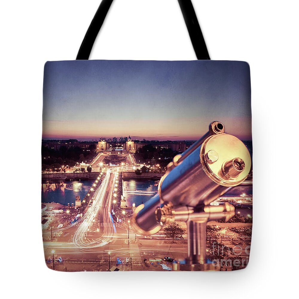 Eifeltower Tote Bag featuring the photograph Take a look at Paris by Hannes Cmarits