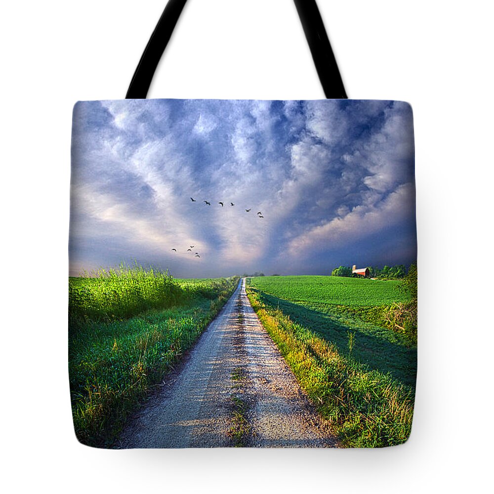 Dirt Tote Bag featuring the photograph Take a Right at the Barn by Phil Koch
