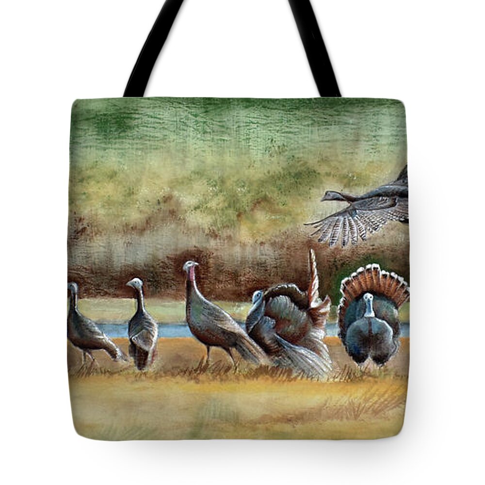 Nature Tote Bag featuring the painting Take Off by Carolyn Coffey Wallace
