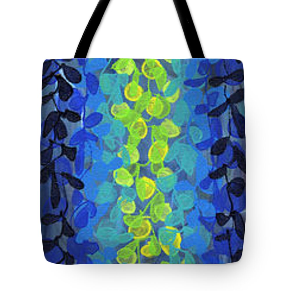 Blue Tote Bag featuring the painting Tall Drink Seventeen by Lynne Taetzsch