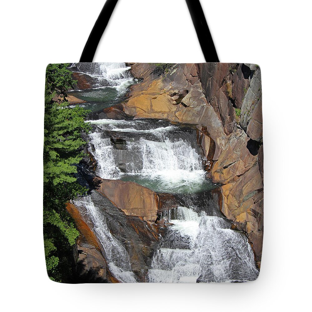 Waterfall Tote Bag featuring the photograph Tallulah Falls, Ga.,USA by Richard Krebs