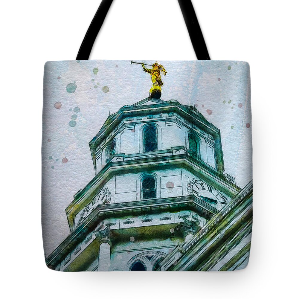Temple Tote Bag featuring the painting Talo Palvonta by Greg Collins