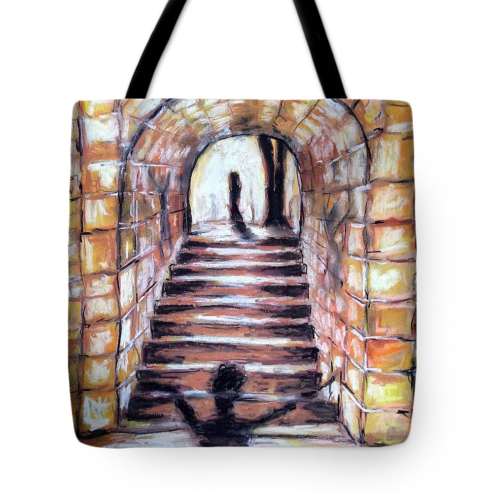 Landscape Tote Bag featuring the painting Tanec by Pablo de Choros