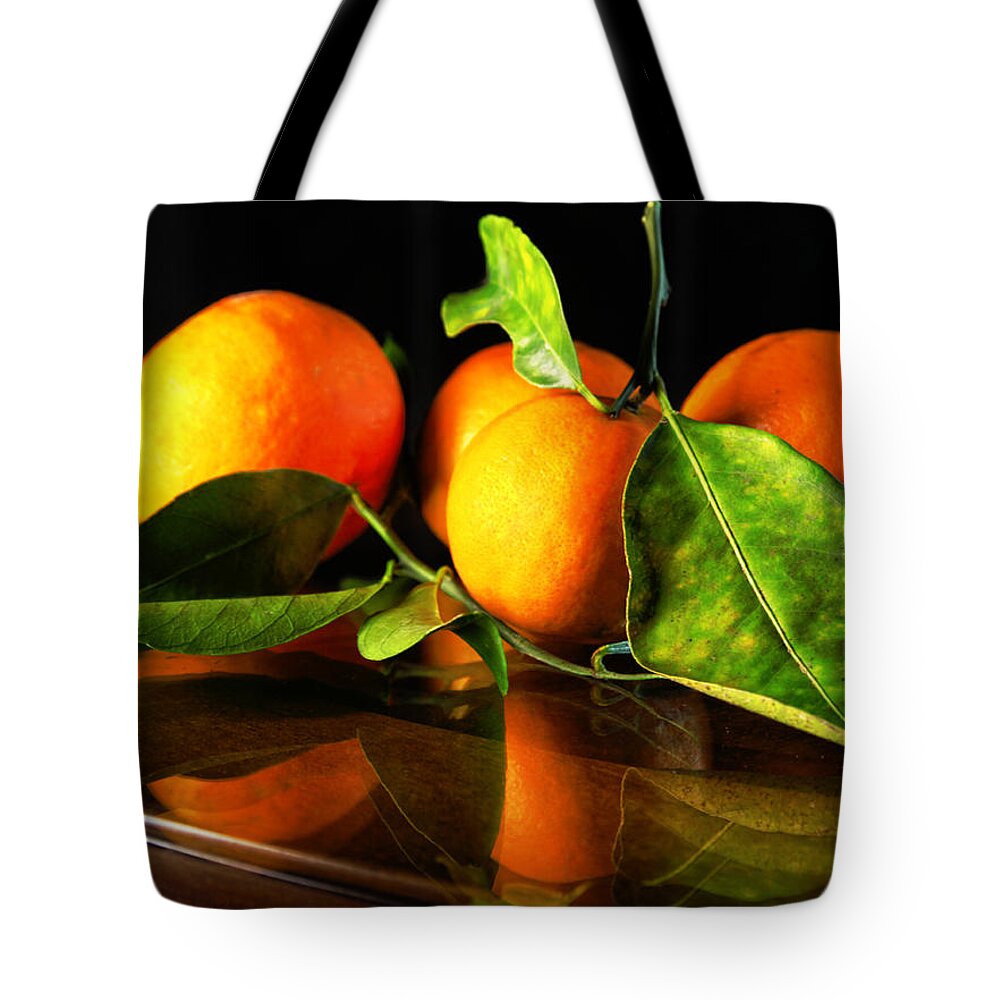Tangerines Tote Bag featuring the photograph Tangerines by Robert Och