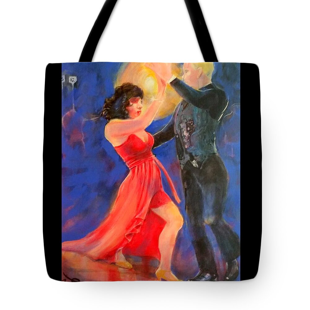Dancer Tote Bag featuring the painting Tango by Gertrude Palmer