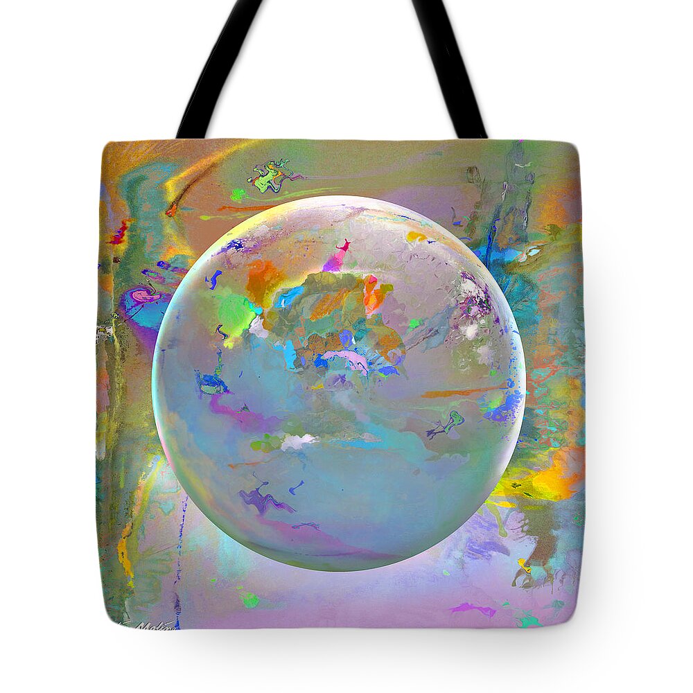 Abstract Tote Bag featuring the digital art Tango with Light by Robin Moline