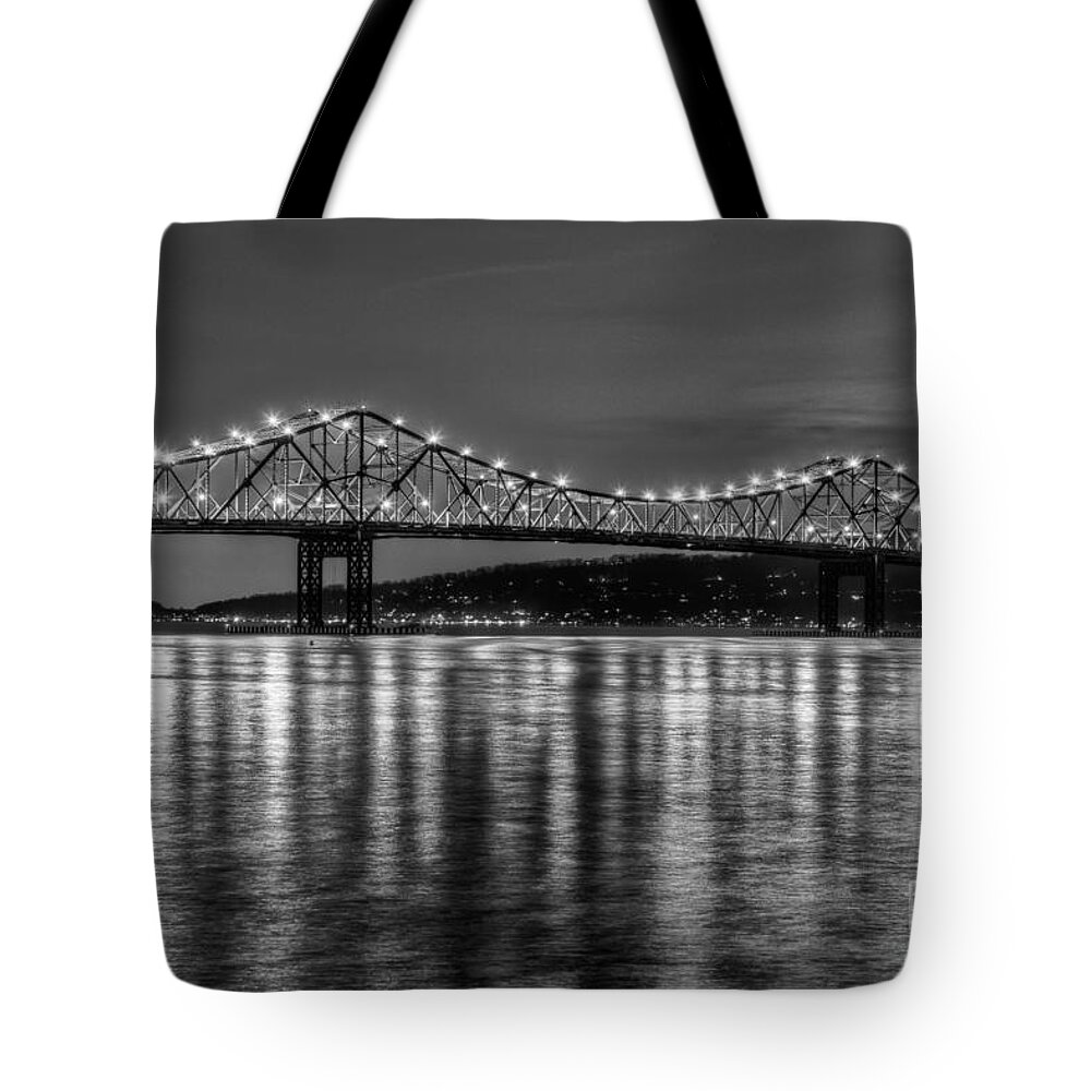 Clarence Holmes Tote Bag featuring the photograph Tappan Zee Bridge Twilight III by Clarence Holmes