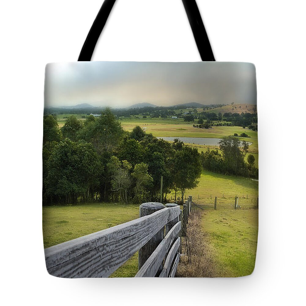 Landscape Photography Tote Bag featuring the photograph Taree west 01 by Kevin Chippindall