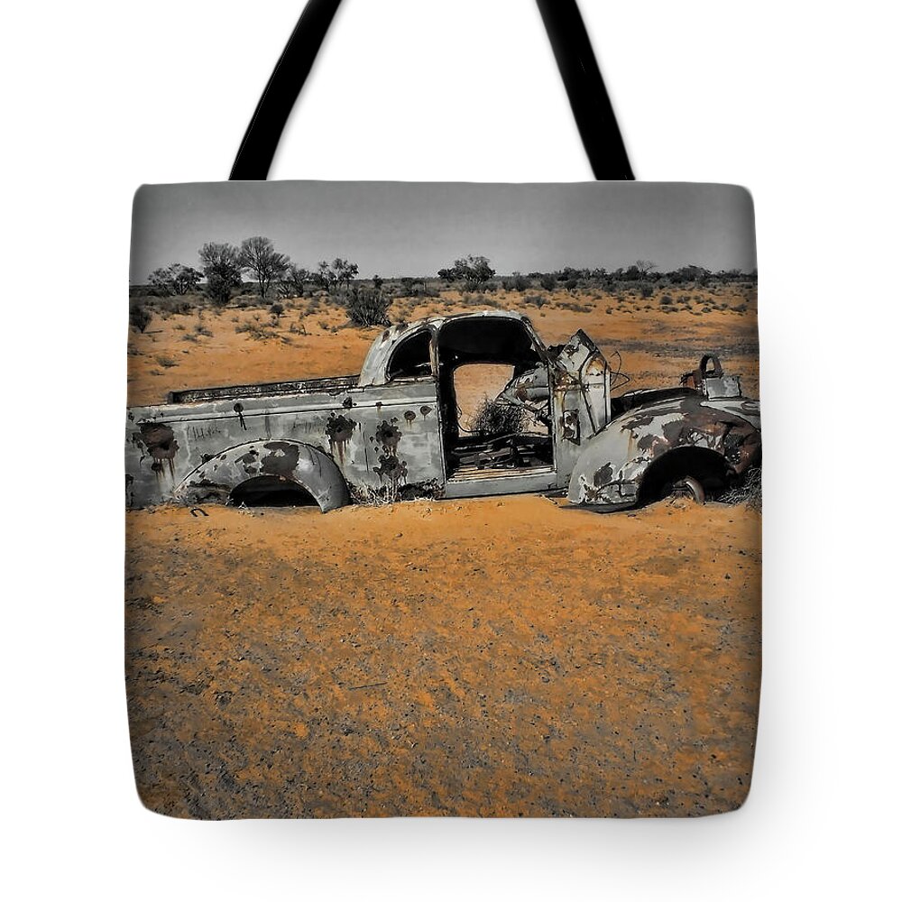 Rustbucket Tote Bag featuring the photograph Target Practice by Douglas Barnard