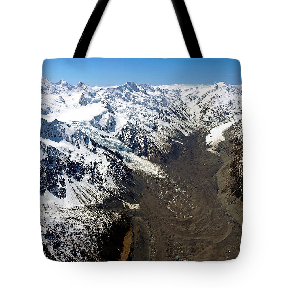 Tasman Tote Bag featuring the photograph Tasman Glacier by Nicholas Blackwell