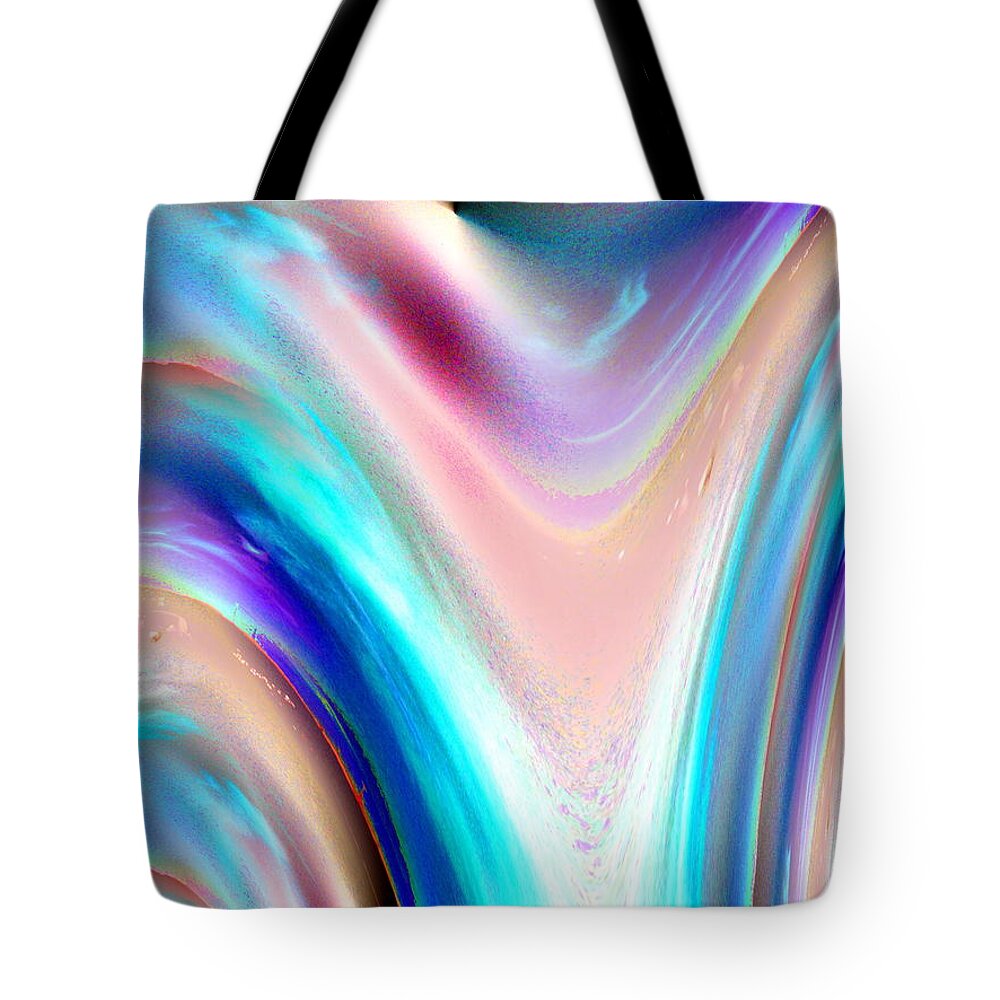 Abstract Tote Bag featuring the digital art Taste the Light by Abstract Angel Artist Stephen K