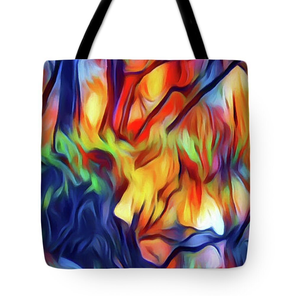 Abstract Tote Bag featuring the photograph Taylors Creek by David Hansen