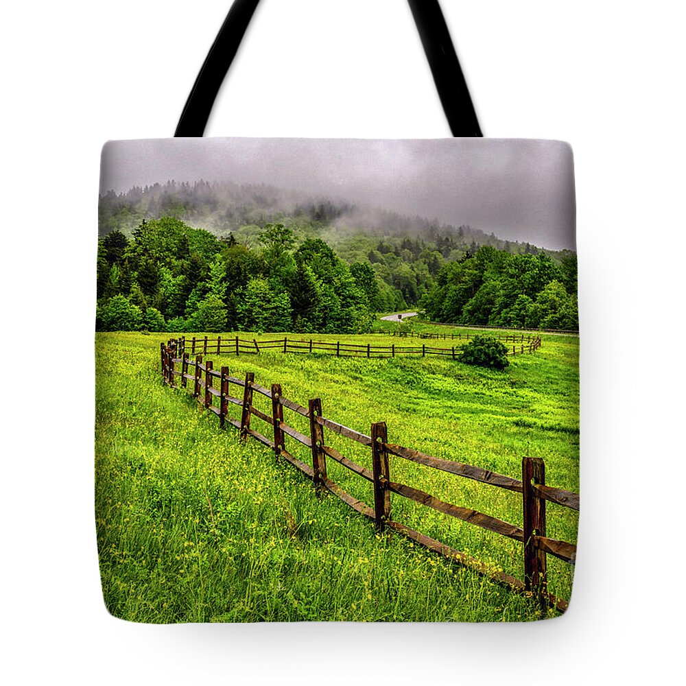 Spring Tote Bag featuring the photograph Tea Creek Meadow and Buttercups by Thomas R Fletcher