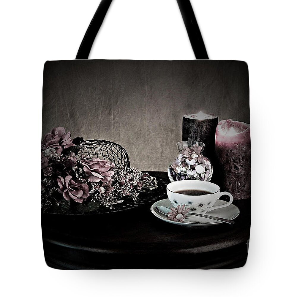 Tea Tote Bag featuring the photograph Tea Time 2nd Rendition by Sherry Hallemeier