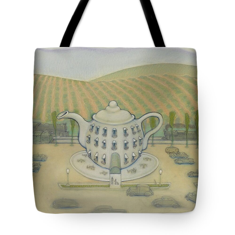 Teapot Hotel Tote Bag featuring the painting Teapot by John Reynolds