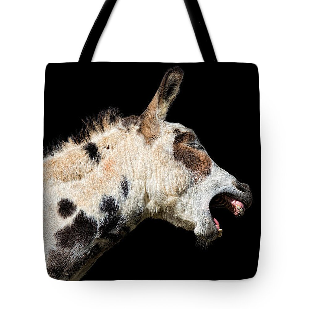 Donkey Tote Bag featuring the photograph Tell it Like it Is by Sharon Jones