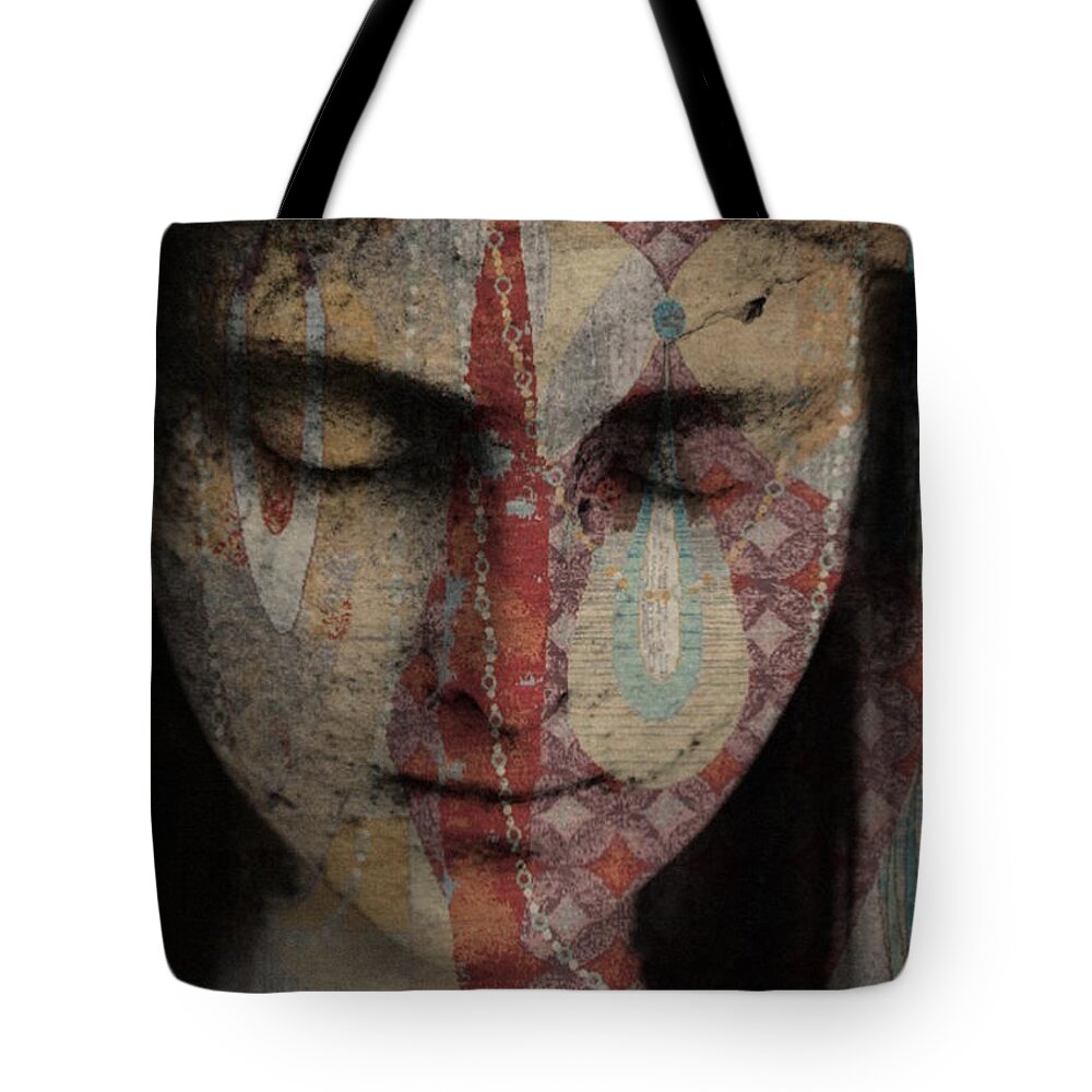 Religious Tote Bag featuring the mixed media Tell Me There's A Heaven by Paul Lovering