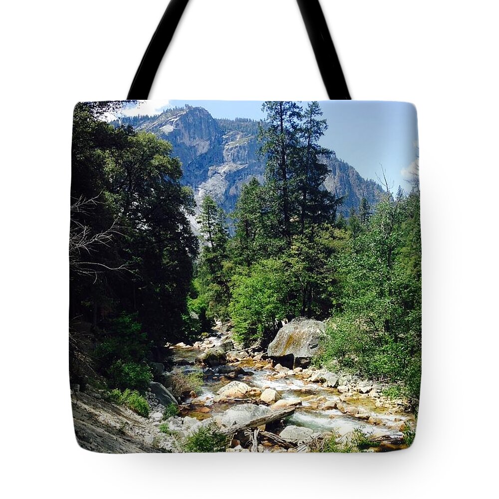 This Image Was Shot In The Eastern Portion Of The Yosemite Valley Just West Of Mirror Lake. Tote Bag featuring the photograph Tenaya Creek by Will Mccort