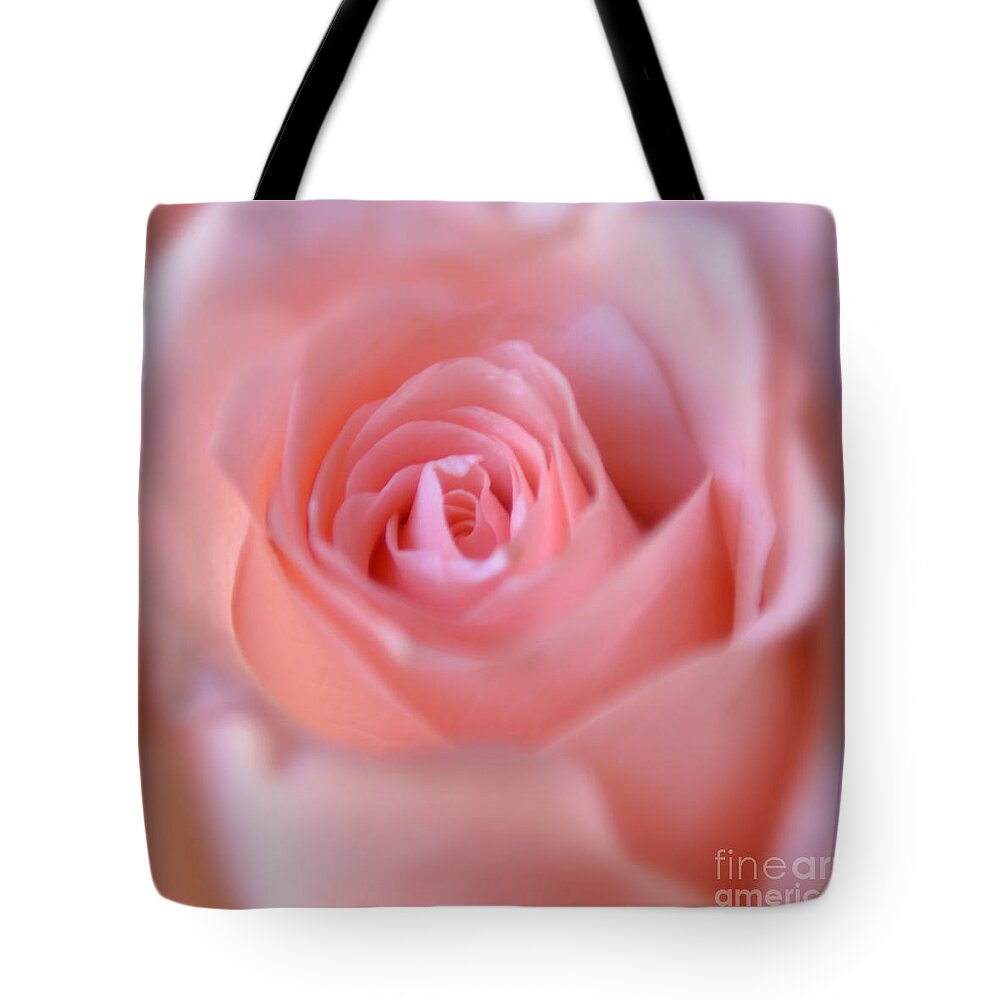 Pink Rose Tote Bag featuring the photograph Tenderness of Pink Rose by Olga Hamilton