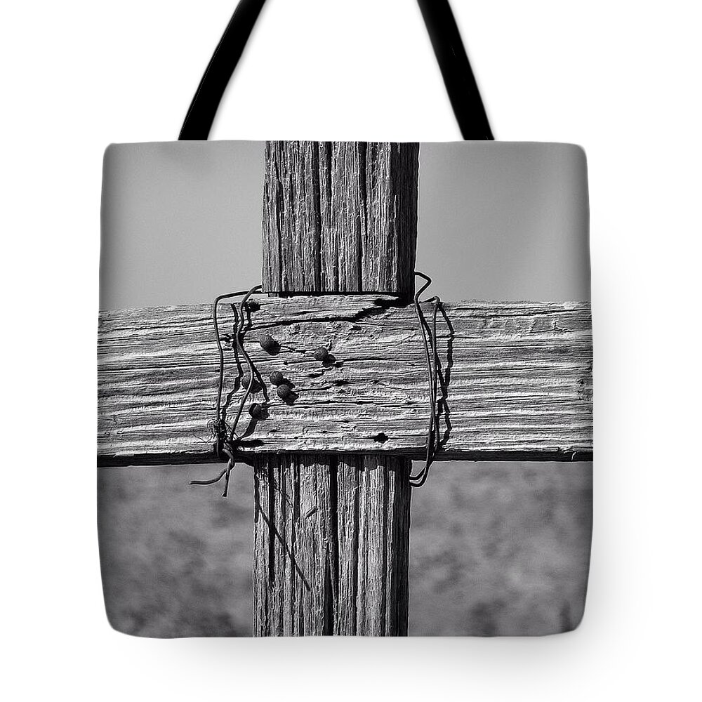 Cross Tote Bag featuring the photograph Terlingua by Gia Marie Houck
