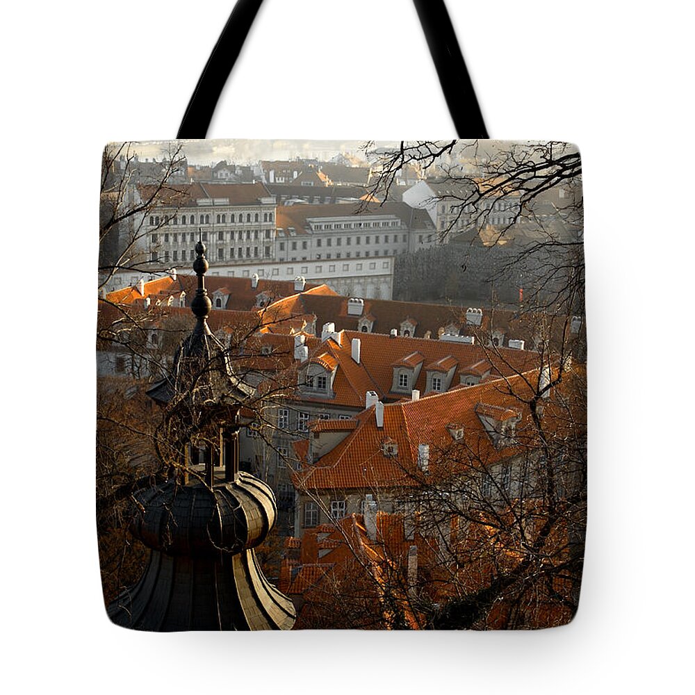 Lawrence Tote Bag featuring the photograph Terracotta Crowns by Lawrence Boothby