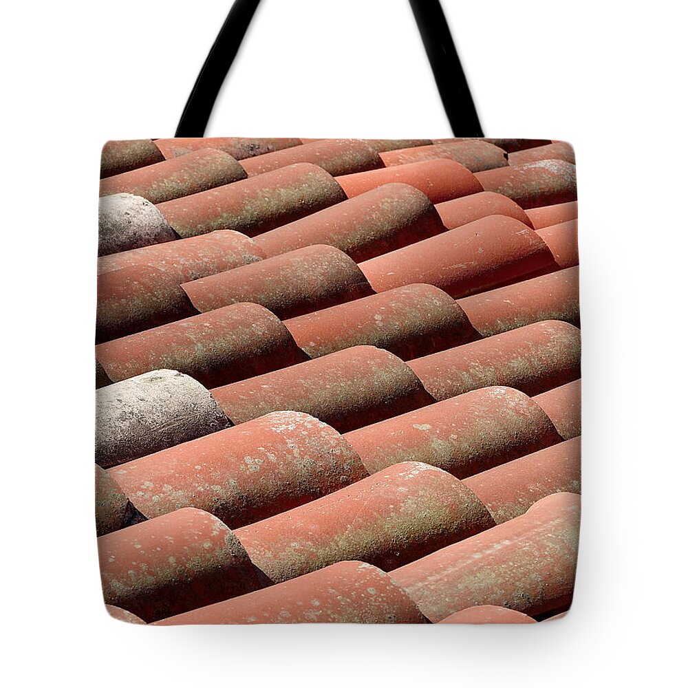 Richard Reeve Tote Bag featuring the photograph Terracotta Roof by Richard Reeve
