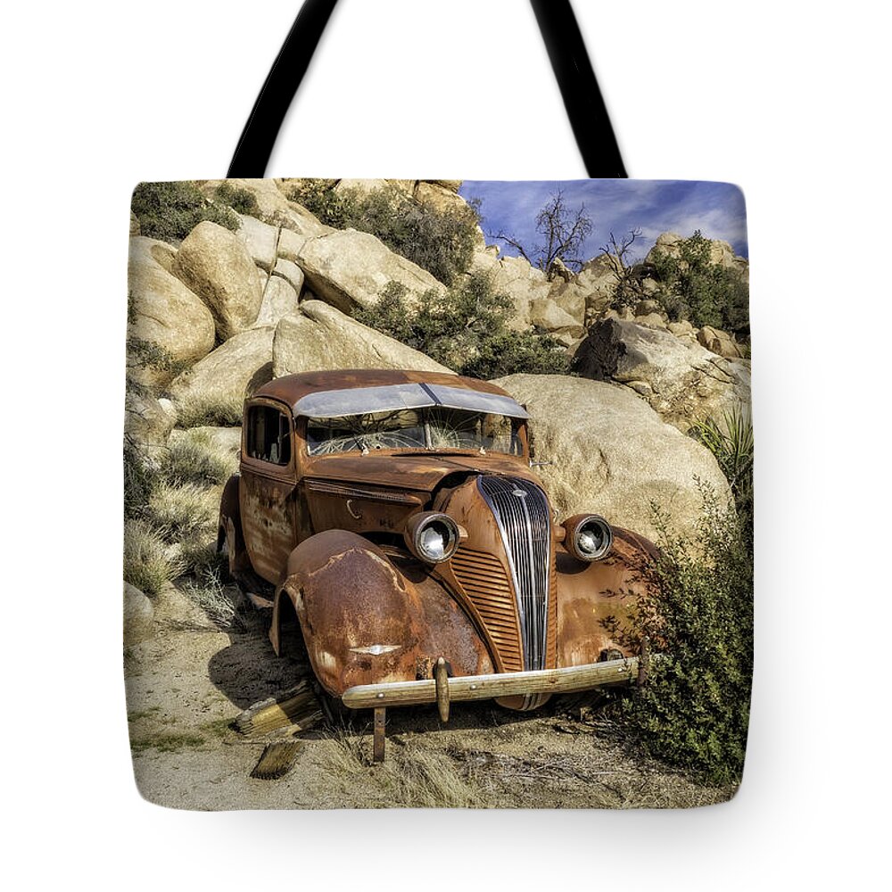 Joshua Tree National Park Tote Bag featuring the photograph Terraplane Hudson by Sandra Selle Rodriguez