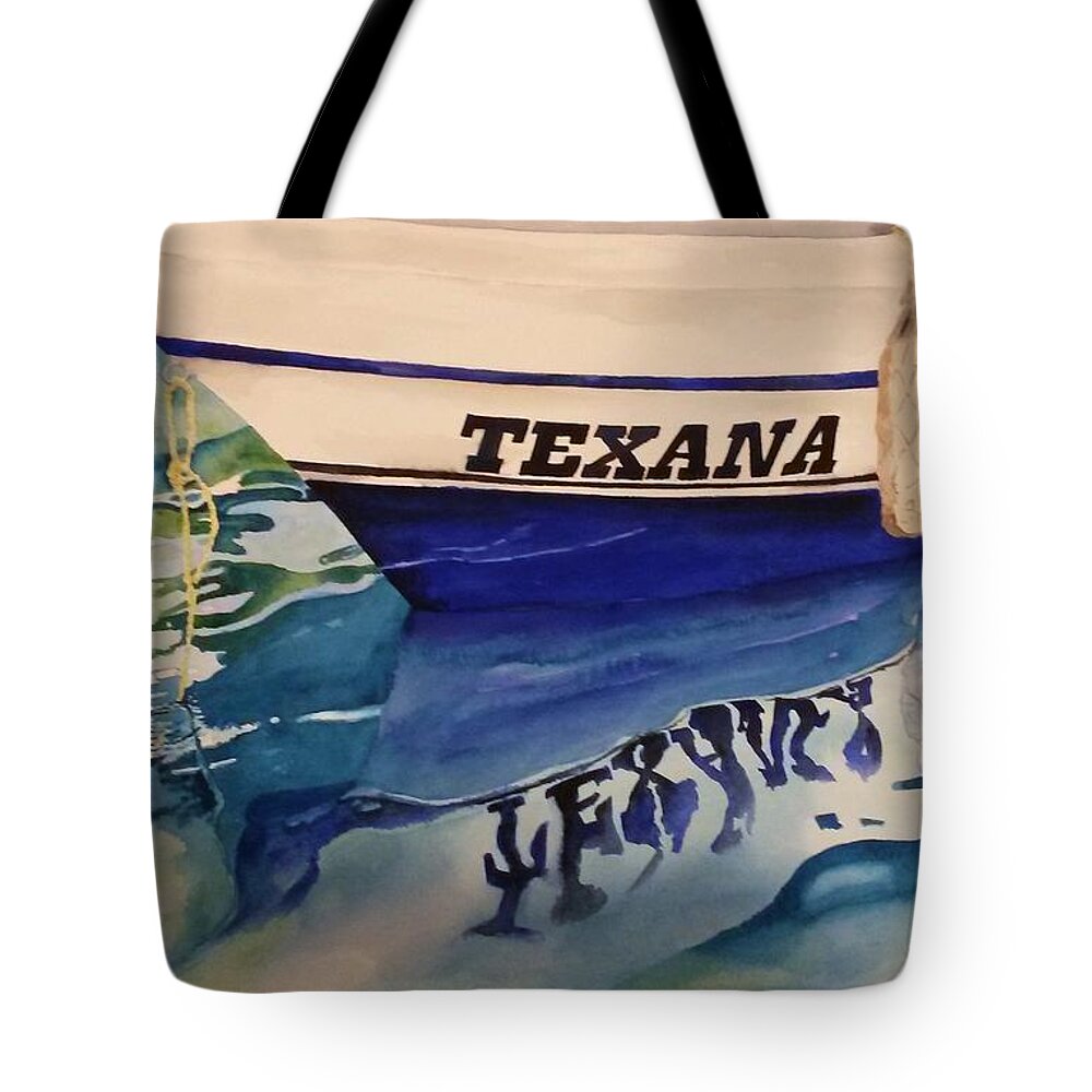 Texas Tote Bag featuring the painting Texana by Celene Terry