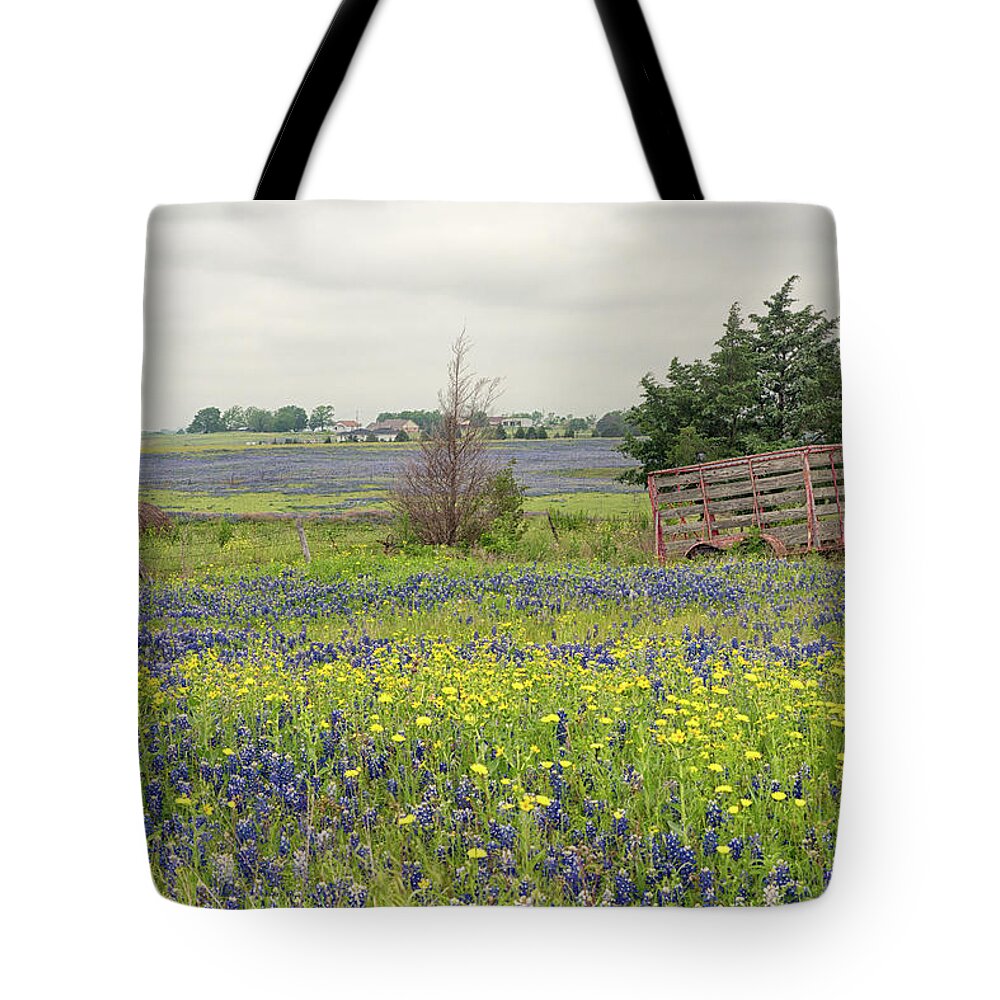 Texas Wildflowers Tote Bag featuring the photograph Texas Bluebonnets 3 by Victor Culpepper