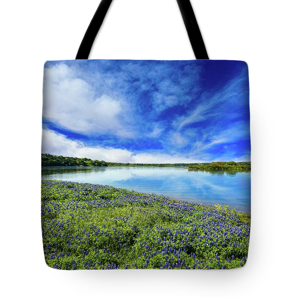 Austin Tote Bag featuring the photograph Texas Bluebonnets by Raul Rodriguez