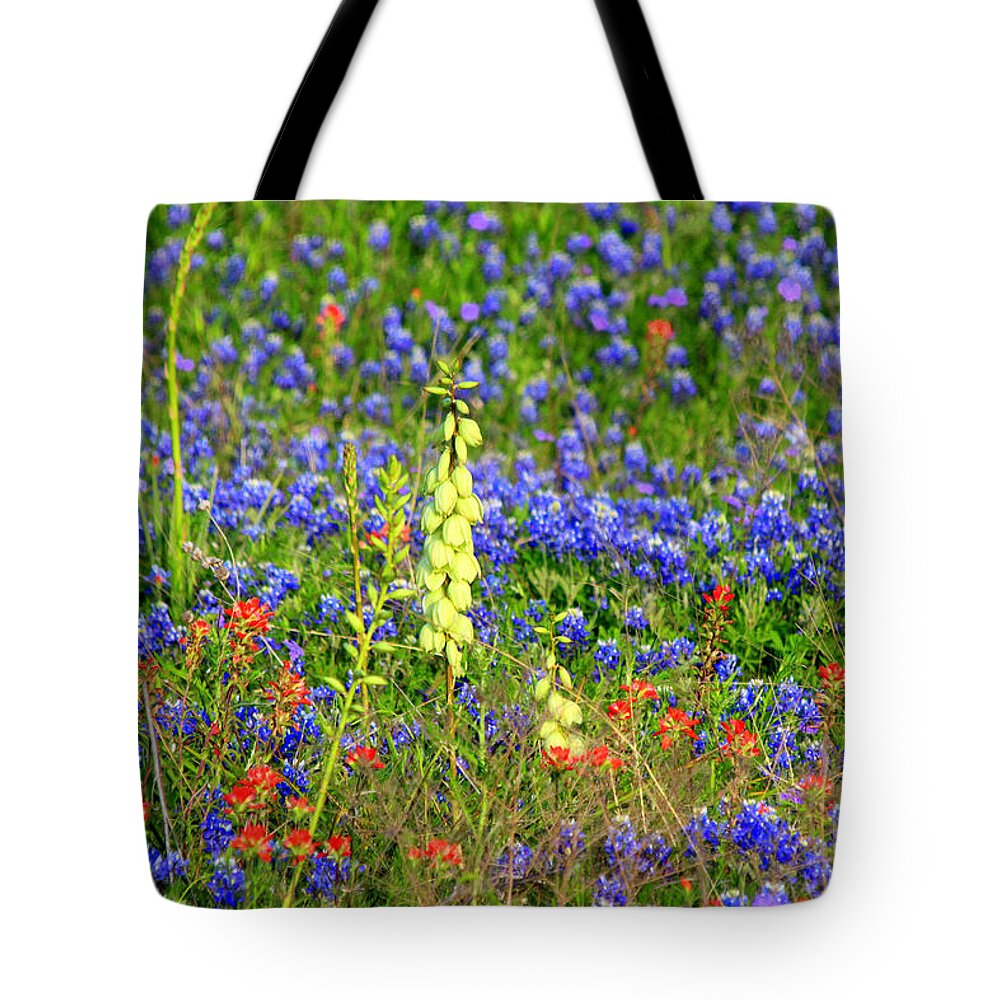 Texas Wildflowers Tote Bag featuring the photograph Texas Wildflowers by Kathy White