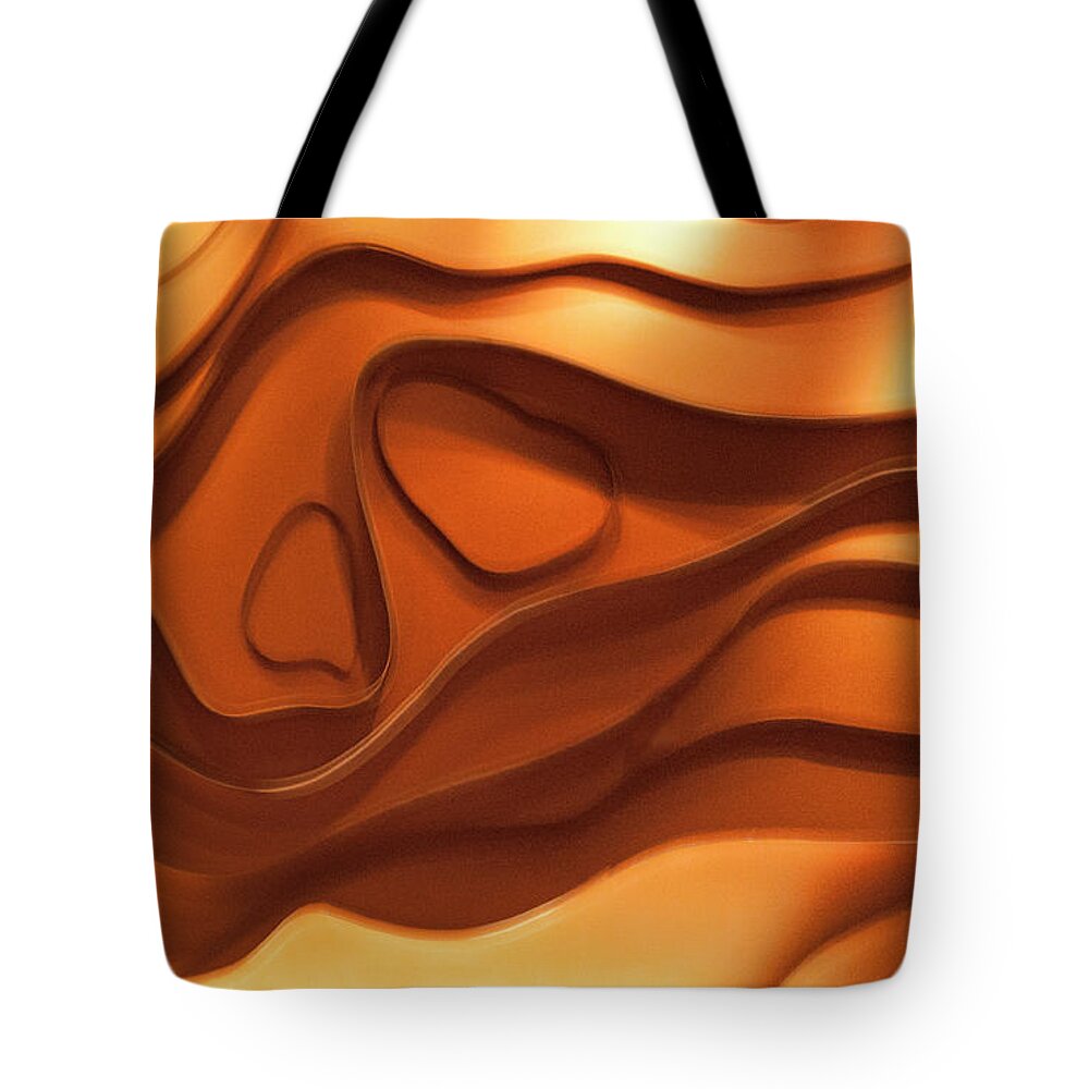 Abstract Tote Bag featuring the photograph Textured Golden Abstract by Linda Phelps