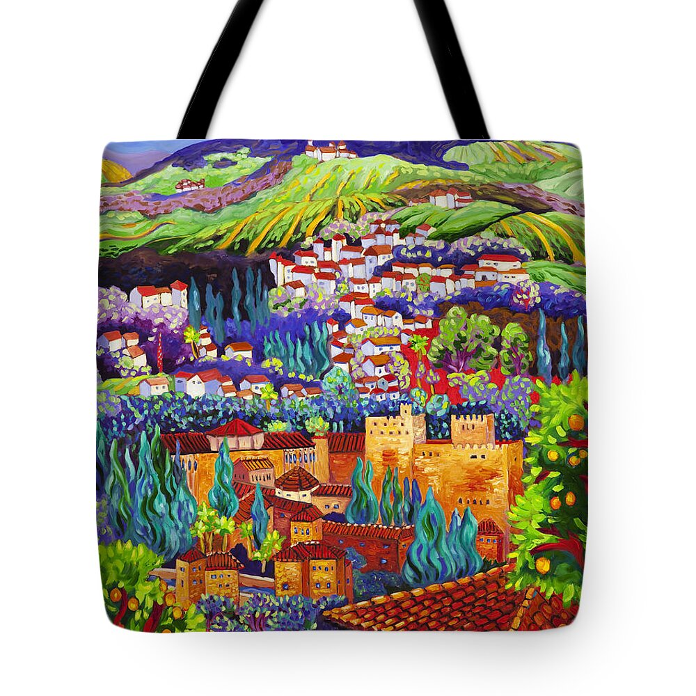 Alhambra Tote Bag featuring the painting The Alhambra by Cathy Carey